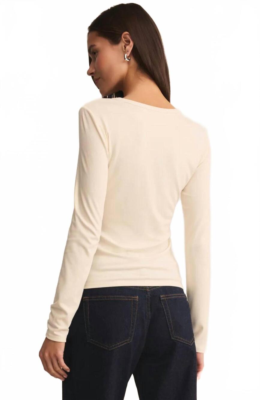 NEW Z SUPPLY second skin crew top in cloud - Picture 3 of 3